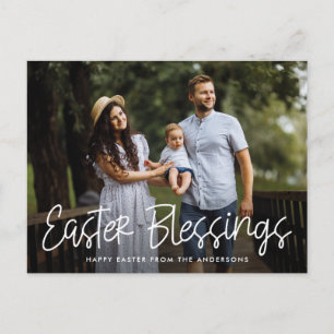 Foto met witte handgeschreven script voor snelle a feestdagenkaart