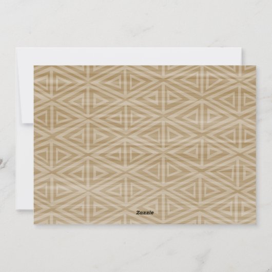 Foto met witte rand - Tribal Pattern Peace Joy Feestdagenkaart (Achterkant)