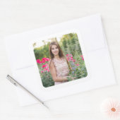 Foto met witte rand vierkante sticker (Envelop)