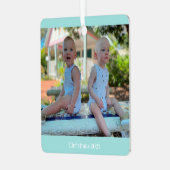 FOTO METAL Ornament met namen op de rug. (Voorkant links)