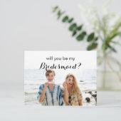 Foto: Mijn Bridesmaid-Kaart. Feestdagenkaart (Staand voorkant)