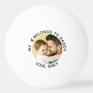 Foto MIJN HART BEHOORT TOT PAPA Gepersonaliseerd Pingpongbal