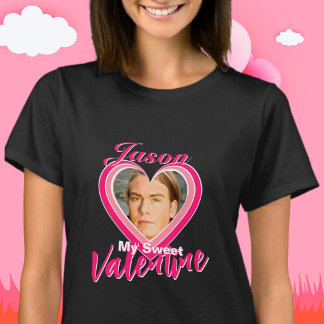 Foto Mijn lieve Valentijn Hartjes Naam Vriend T-shirt