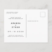 Foto Mijn mensen gaan trouwen behalve de datum Aankondigingskaart (Achterkant)