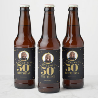 Foto Milestone Birthday Beer Labels Bier Etiket