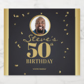 Foto Milestone Birthday Beer Labels Bier Etiket (Enkel label)