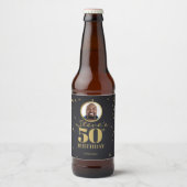 Foto Milestone Birthday Beer Labels Bier Etiket (Voorkant)