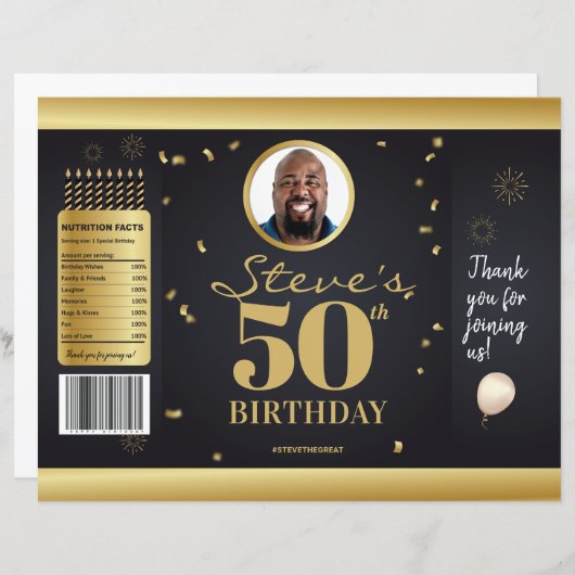 Foto Milestone Birthday Chip Bag Wrappers (Voorkant / Achterkant)