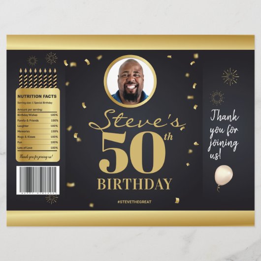 Foto Milestone Birthday Chip Bag Wrappers (Voorkant)