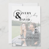 Foto Minimale Moderne Foto Eenvoudige Bruiloft Kaart (Voorkant)
