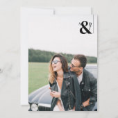 Foto Minimale Moderne Foto Eenvoudige Bruiloft Kaart (Achterkant)