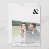 Foto Minimale Moderne Foto Eenvoudige Bruiloft Save The Date (Achterkant)