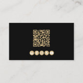 Foto Minimale Moderne Professionele QR Code Goud Visitekaartje (Achterkant)