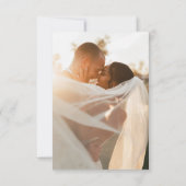 Foto Minimale Retro Zwart Bruiloft QR Code RSVP Kaartje (Achterkant)