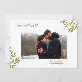 Foto minimale uitnodiging voor bruiloft (Voorkant)