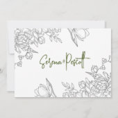 Foto-minimale uitnodiging voor het bruiloft (Achterkant)