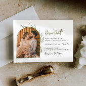 Foto-minimale uitnodiging voor het bruiloft