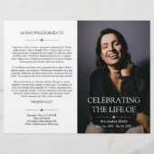 Foto Minimale viering van Life Begrafenisprogramma (Voorkant)