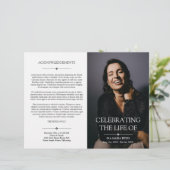 Foto Minimale viering van Life Begrafenisprogramma (Staand voorkant)