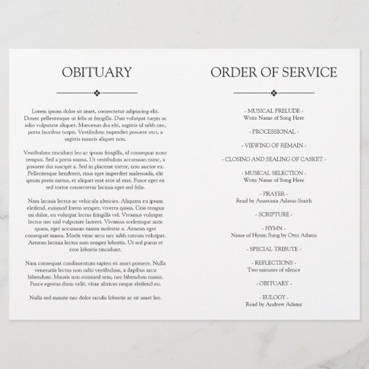 Foto Minimale viering van Life Begrafenisprogramma (Achterkant)