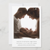 Foto Minimalist Baby Geboorteaankondiging Kaart (Voorkant)