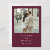 Foto Minimalist Bewaar de datum Kaart (Voorkant)