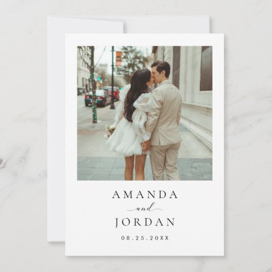 Foto Minimalist Bewaar de datum Kaart (Voorkant)