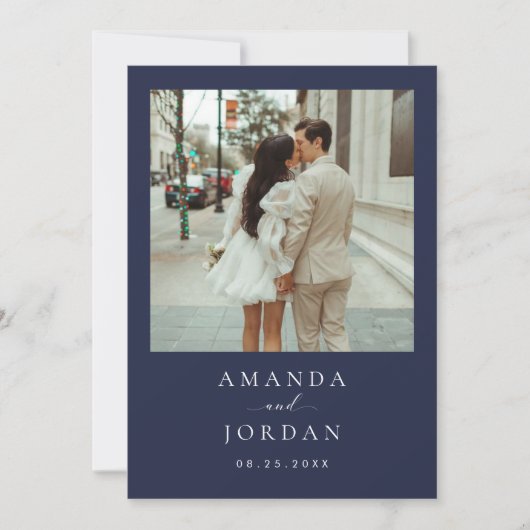 Foto Minimalist Bewaar de datum Kaart (Voorkant)