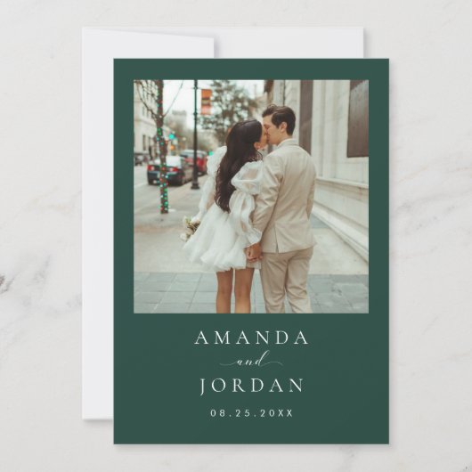 Foto Minimalist Bewaar de datum Kaart (Voorkant)