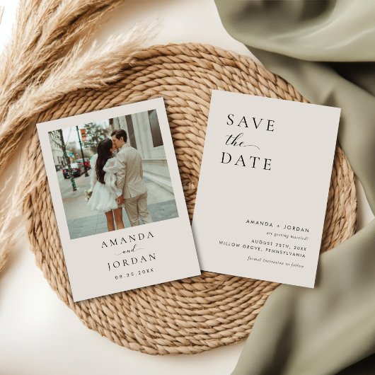 Foto Minimalist Bewaar de datum Kaart