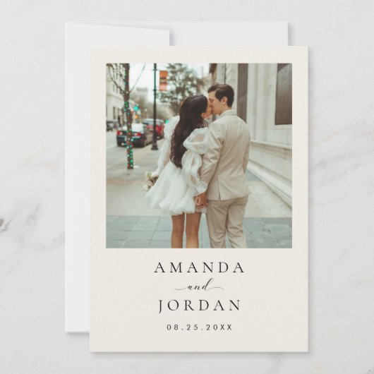 Foto Minimalist Bewaar de datum Kaart (Voorkant)