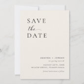 Foto Minimalist Bewaar de datum Kaart (Achterkant)