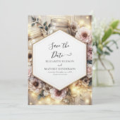Foto Minimalist Mason Jar Wedding Save The Date (Staand voorkant)