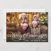 Foto Minimalist Merry Christmas Kaart (Voorkant)