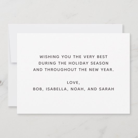 Foto Minimalist Merry Christmas Kaart (Achterkant)