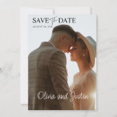 Foto minimalist Save the Date Invitation Kaart (Voorkant)