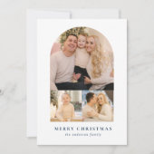 Foto minimalistisch Arch Navy 3 Feestdagenkaart (Voorkant)