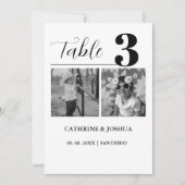 Foto minimalistisch Bruiloft decor Tafelnummer kaa (Voorkant)
