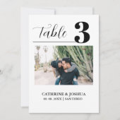 Foto minimalistisch Bruiloft decor Tafelnummer Kaa (Voorkant)
