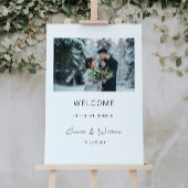 Foto minimalistisch bruiloft welkom teken poster