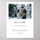 Foto minimalistisch bruiloft welkom teken poster (Voorkant)