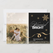 Foto minimalistisch Gehuwd en helder Feestdagenkaart (Voorkant)