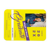 Foto Minimalistisch Modern High School Afstuderen Magneet (Horizontaal)