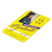 Foto Minimalistisch Modern High School Afstuderen Magneet (Linkerzijde)