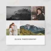 Foto Minimalistisch Modern Vierkante Visitekaartje (Voorkant)