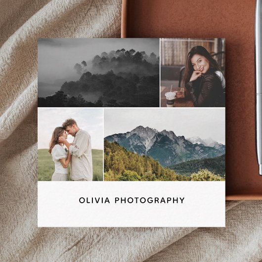 Foto Minimalistisch Modern Vierkante Visitekaartje