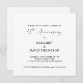 Foto minimalistisch zwart-wit 50ste Jubileum Kaart (Voorkant / Achterkant)