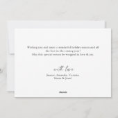 FOTO Minimalistische kerstboombegroeting Feestdagenkaart (Achterkant)