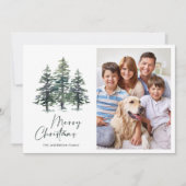 FOTO Minimalistische kerstboombegroeting Feestdagenkaart (Voorkant)