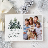 FOTO Minimalistische kerstboombegroeting Feestdagenkaart